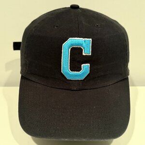 Cleveland Gaurdians '47 Brand Strapback Adjustable Hat Black w/ Blue C Logo